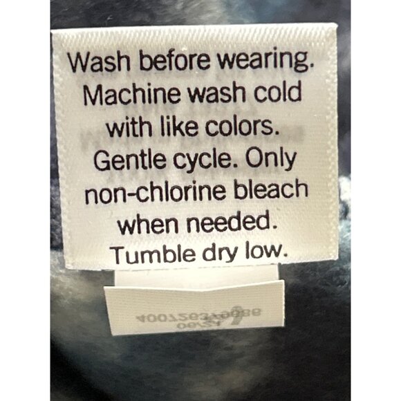 Croft & Barrow Womens Small Navy & White Fleece Floral Pullover Top - Picture 5 of 7